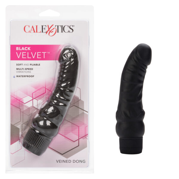 716770031037 Black Velvet Veined Dong Black