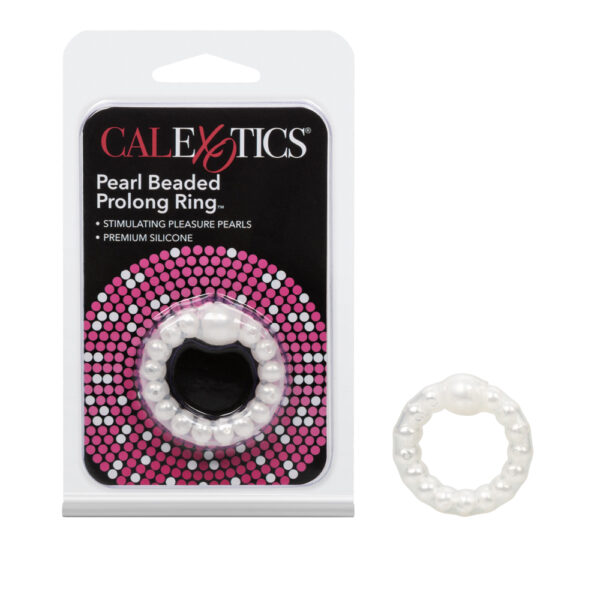 716770033147 Pearl Beaded Prolong Ring White