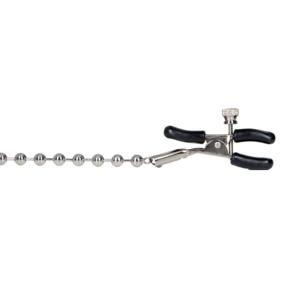 716770033710 3 Nipple Play Silver Beaded Nipple Clamps Silver
