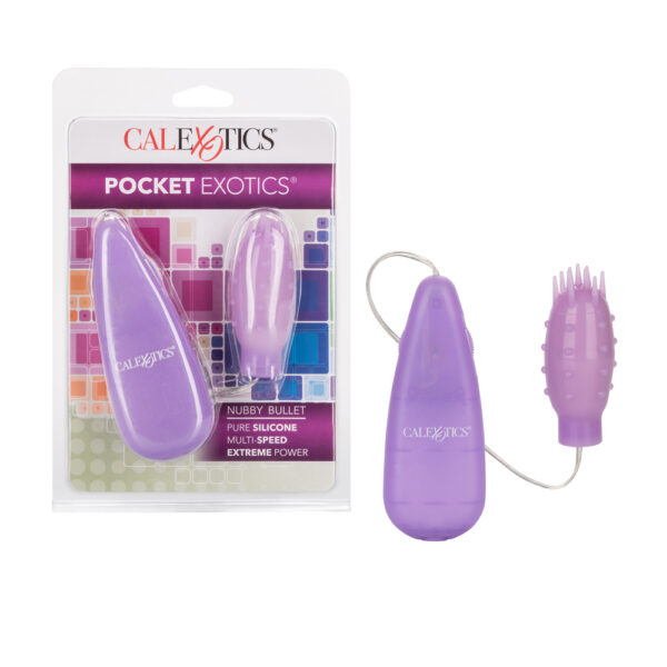 716770034830 Pocket Exotics Nubby Bullet Lavender