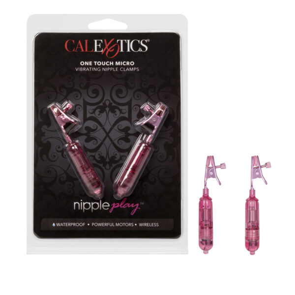 716770039125 Nipple Play One Touch Micro Vibro Clamps Pink
