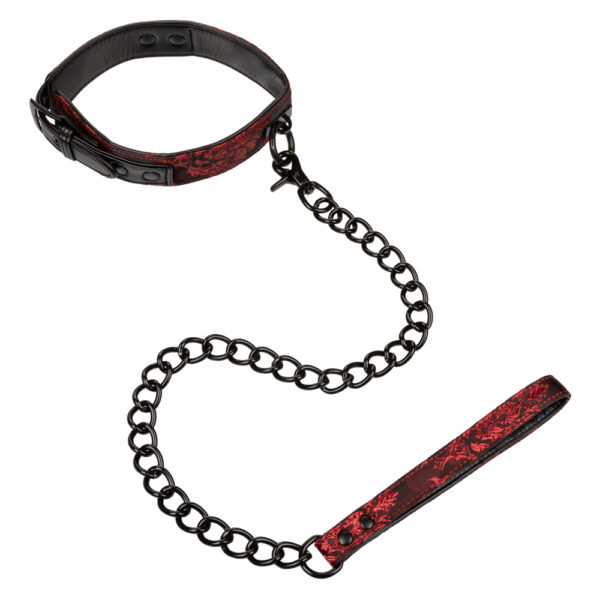 716770077042 2 Scandal Collar With Leash Red