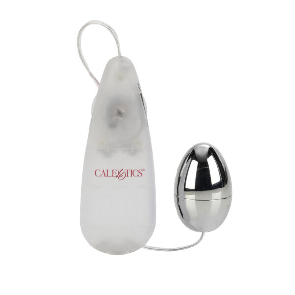 716770080264 2 Pocket Exotics Vibrating Silver Egg Silver