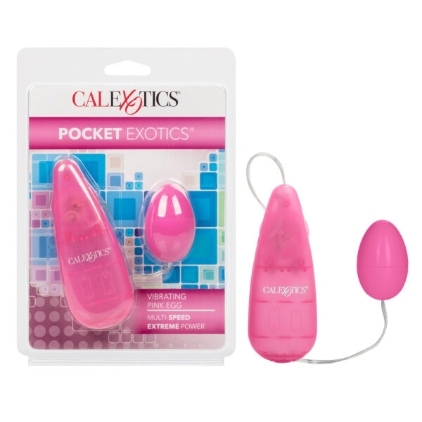 716770080462 Pocket Exotics Vibrating Pink Egg Pink