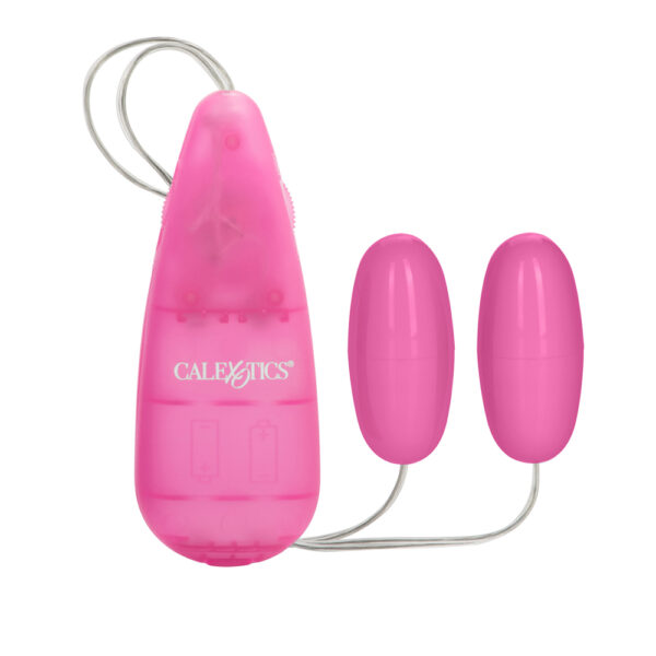 716770080486 2 Pocket Exotics Vibrating Double Pink Bullets Pink