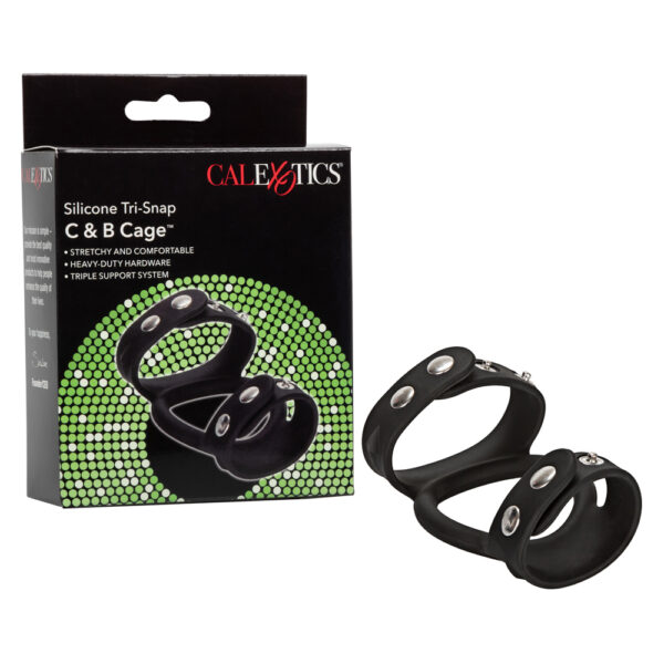 716770087430 Silicone Tri-Snap C & B Cage Black