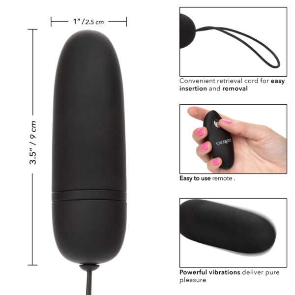 716770087836 3 Silicone Remote Bullet Black