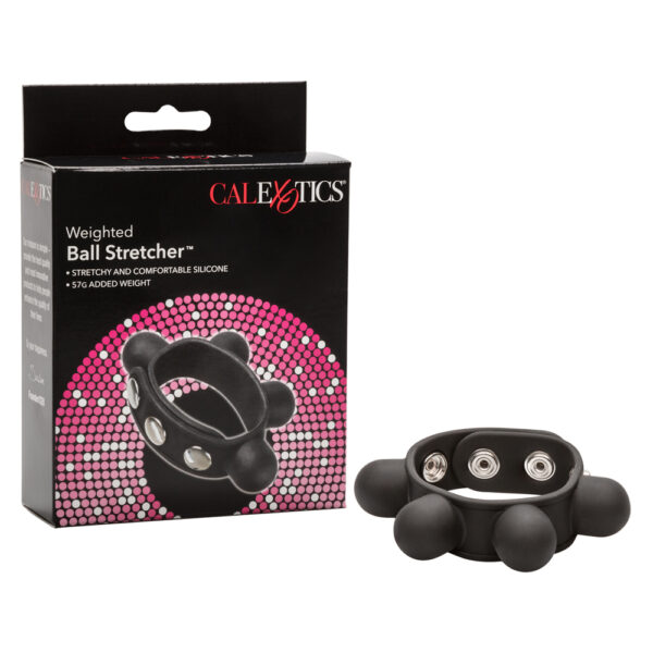 716770088451 Silicone Weighted Ball Stretcher Black