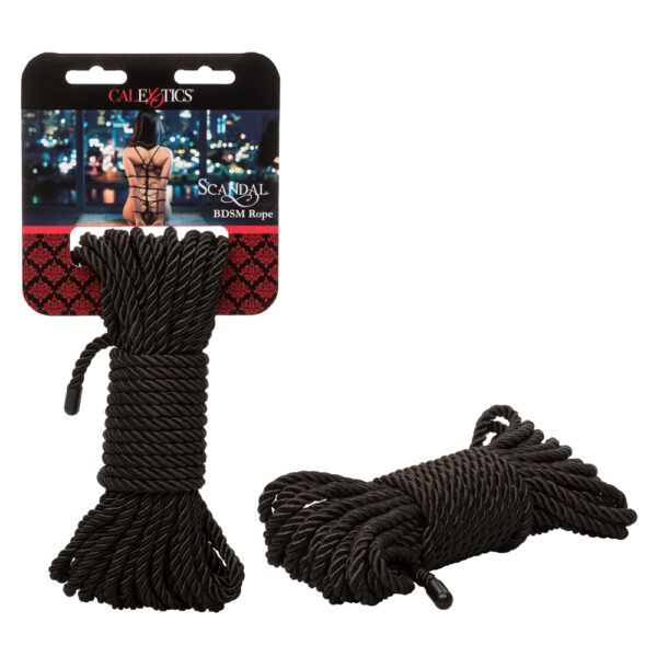 716770089519 Scandal Bdsm Rope 32.75' Black