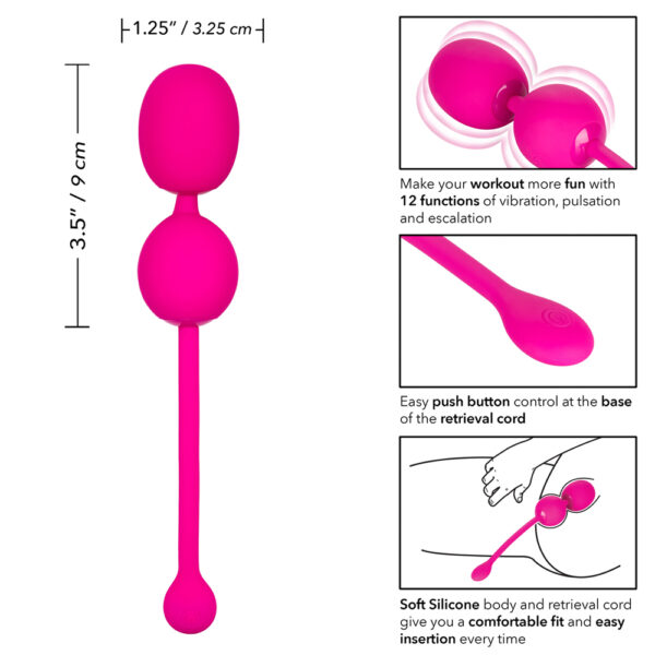 716770091536 3 Rechargeable Dual Kegel Pink