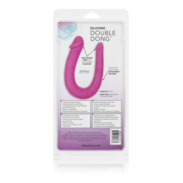 716770091864 2 Silicone Double Dong Ac/Dc Dong Pink