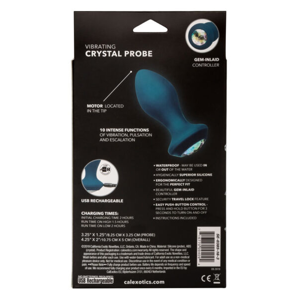 716770094094 2 Power Gem Vibrating Crystal Probe Blue