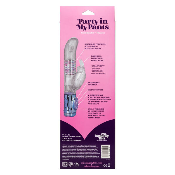 716770094377 2 Naughty Bits Party In My Pants Jack Rabbit Vibrator