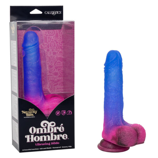 716770094421 Naughty Bits Ombre Hombre Vibrating Dildo