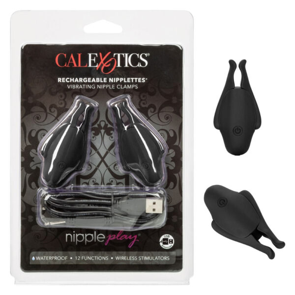 716770095930 2 Nipple Play Rechargeable Nipplettes Black