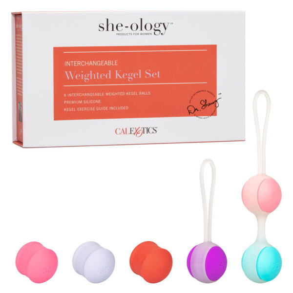 716770096036 2 She-Ology Interchangeable Weighted Kegel Set