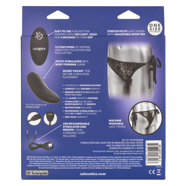 716770096203 2 Remote Control Lace Thong Set