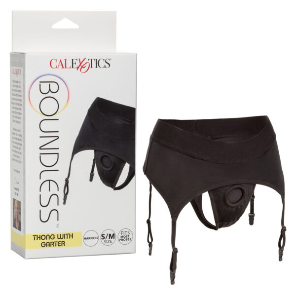 716770096289 Boundless Thong With Garter S/M