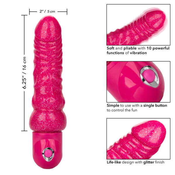 716770096890 3 Naughty Bits Lady Boner Bendable Personal Vibrator