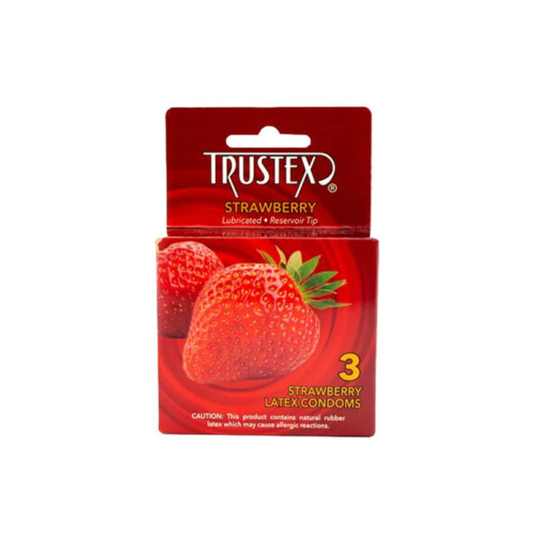 726893112384 Trustex Strawberry Condoms 3PK