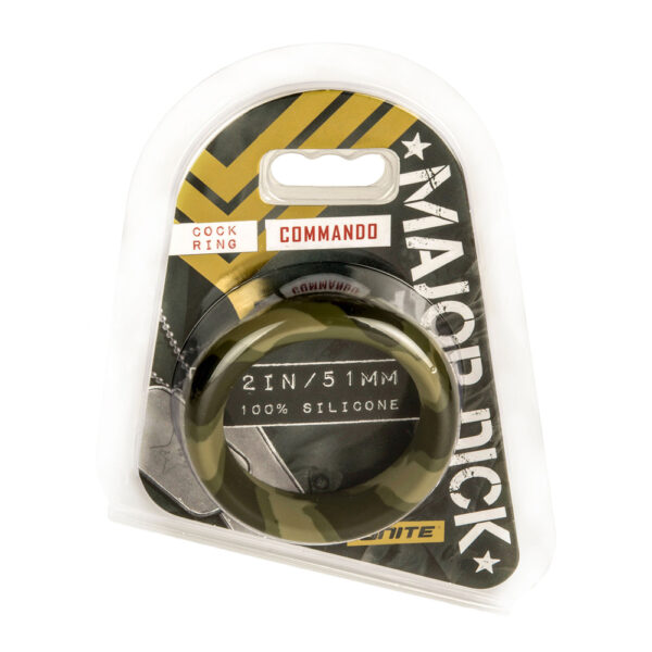 752875217419 Major Dick Commando Cock Ring Green 2"