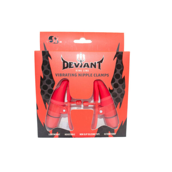 752875951917 Vibrating Nipple Clamps Red