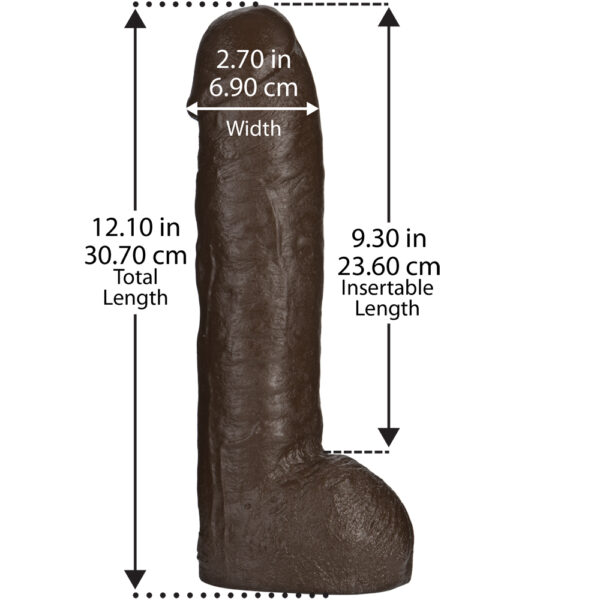 782421000356 3 Vac-U-Lock - Realistic Hung Chocolate