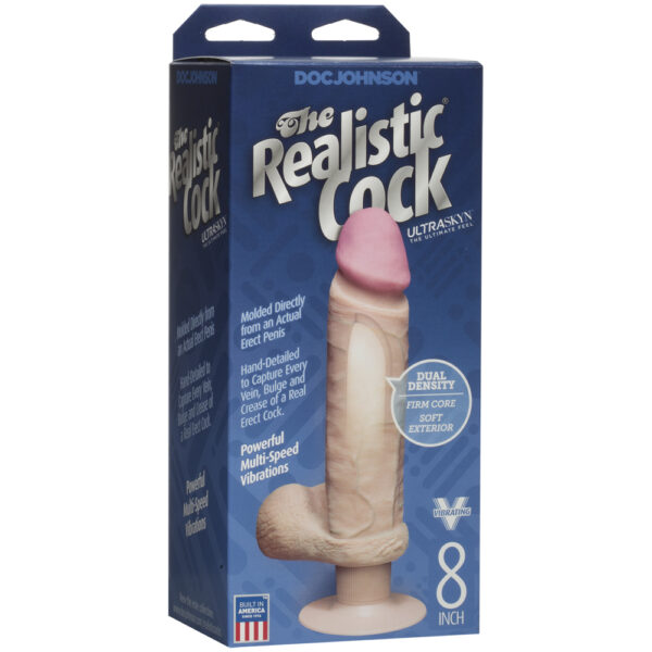 782421005689 The Realistic Cock - ULTRASKYN Vibrating - 8" Vanilla