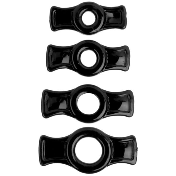 782421016951 2 Titanmen - Cock Ring Set Black