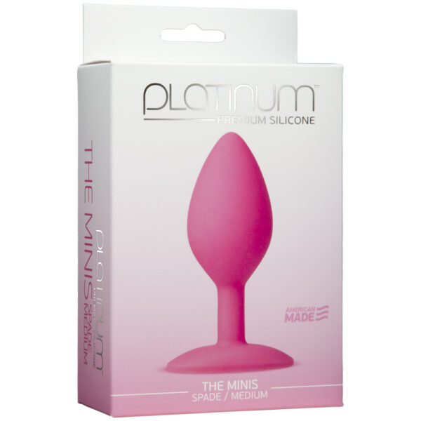 782421021078 Platinum Premium Silicone - The Minis - Spade - Medium Pink