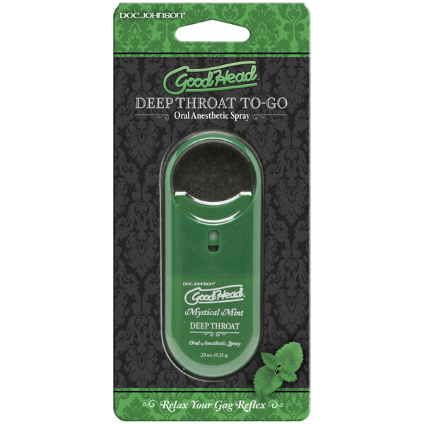 782421026639 Goodhead Deep Throat Spray To-Go – Mystical Mint - .33 oz.