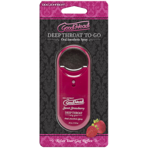 782421026653 Goodhead Deep Throat Spray To-Go – Sweet Strawberry - .33 oz.