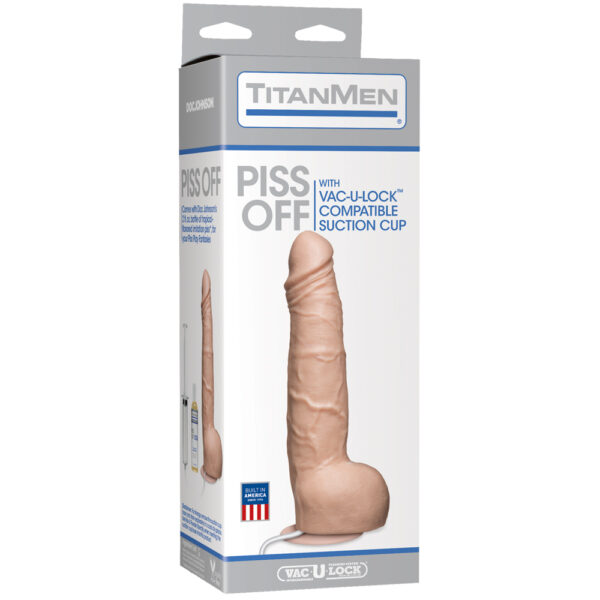 782421031756 Titanmen Pissoff Squirting Cock With Removable Vac-U-Lock Suction Cup Vanilla