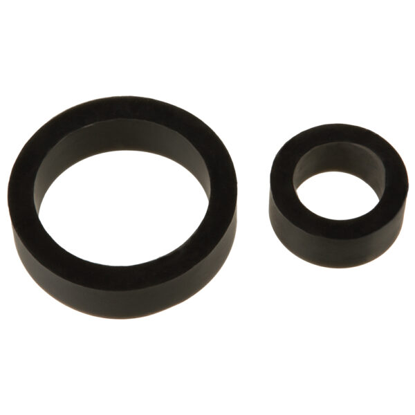 782421055660 2 Titanmen Silicone Cock Rings Double Pack Black