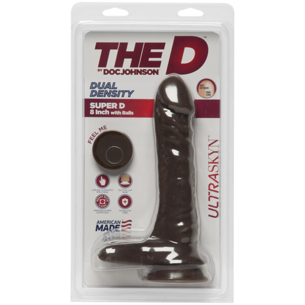 782421058678 The D Super D 8" With Balls Ultraskyn Chocolate