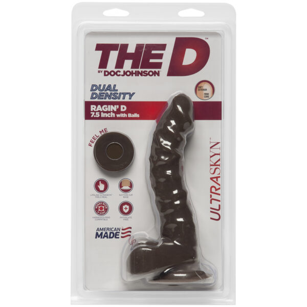 782421058791 The D Ragin' D 7.5" With Balls Ultraskyn Chocolate