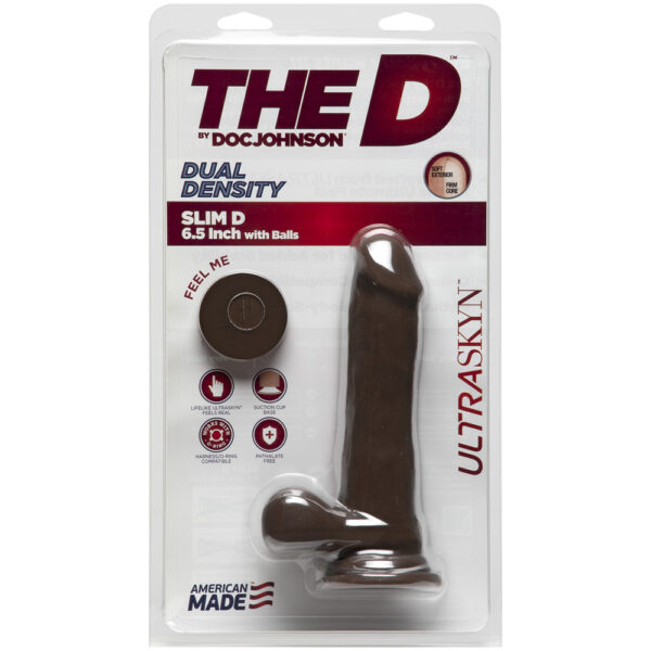 782421069520 The D Slim D 6.5" With Balls Ultraskyn Chocolate