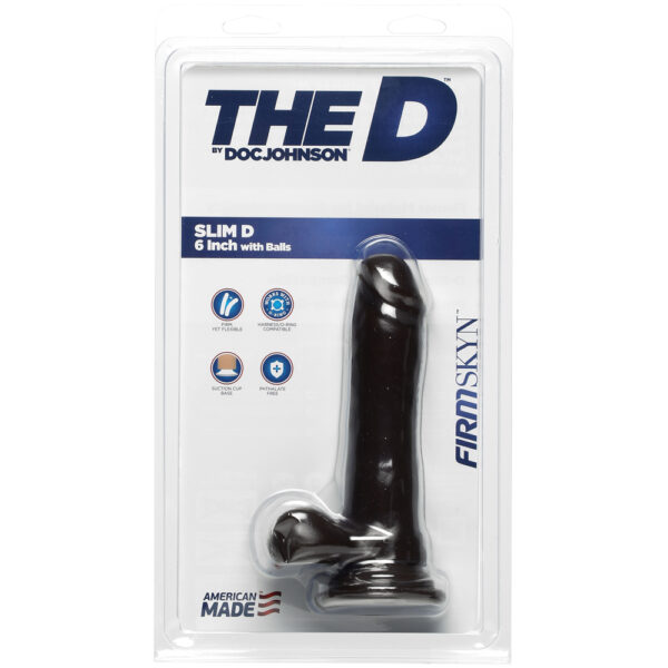 782421069773 The D Slim D 6" With Balls Firmskyn Chocolate