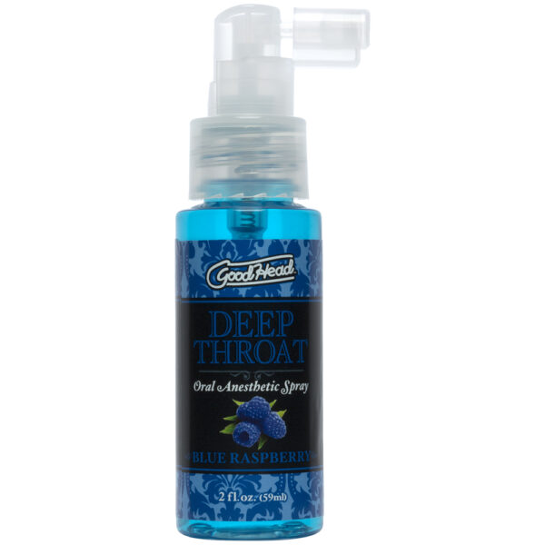 782421070021 2 Goodhead Deep Throat Spray Blue Raspberry 2 oz.