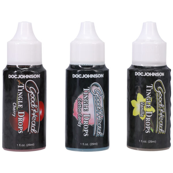 782421070106 2 Goodhead Tingle Drops Sweet Cherry, Cotton Candy, French Vanilla 3-Pack