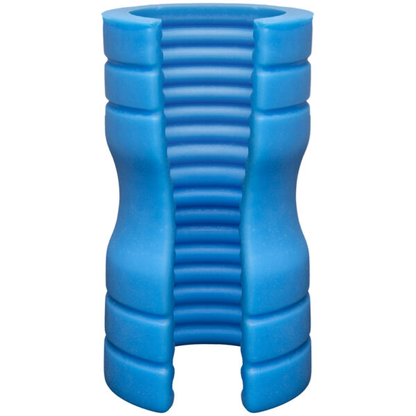 782421070533 2 Optimale Truskyn Silicone Stroker Ribbed Blue