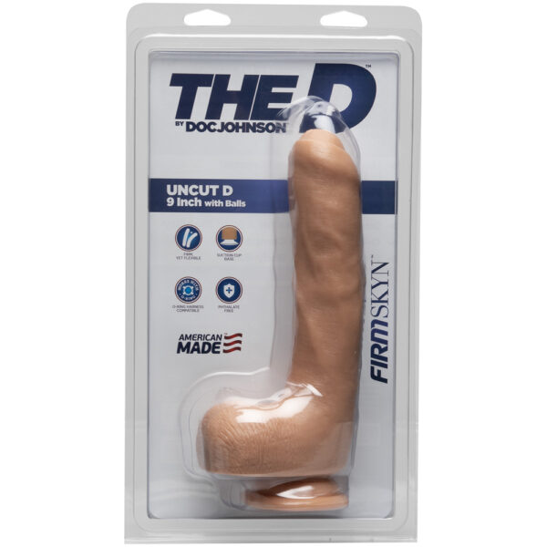 782421072766 The D - Uncut D 9" With Balls Firmskyn Vanilla