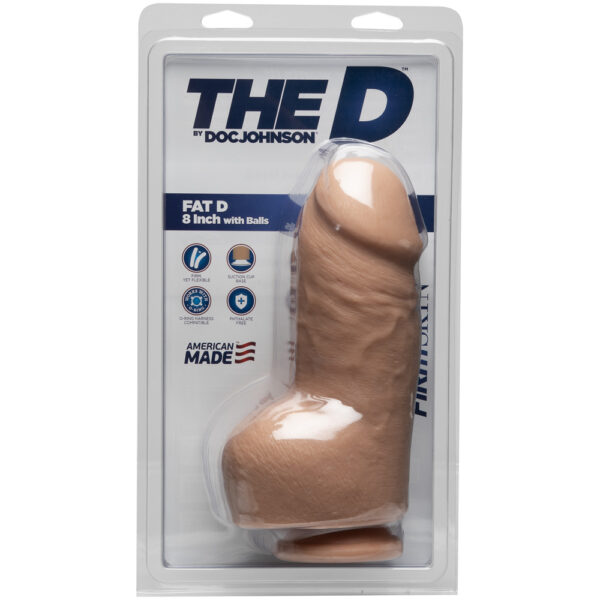 782421072988 The D - Fat D 8" With Balls Firmskyn Vanilla