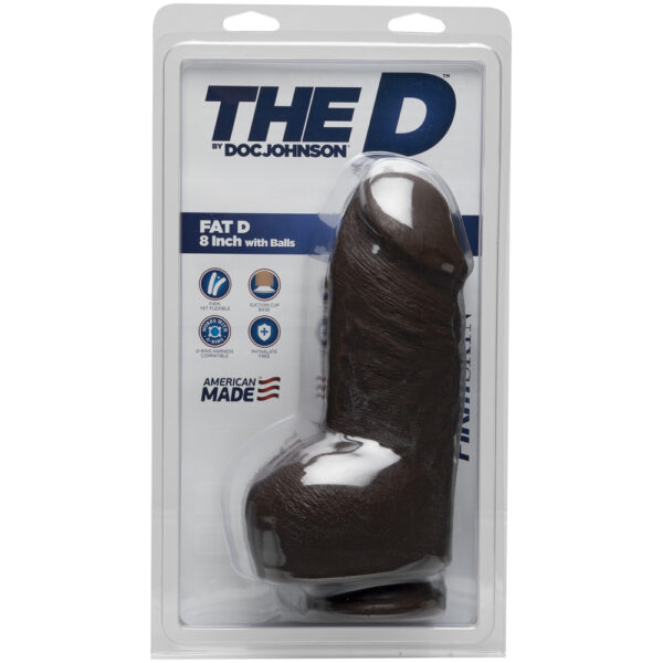 782421073008 The D - Fat D 8" With Balls Firmskyn Chocolate