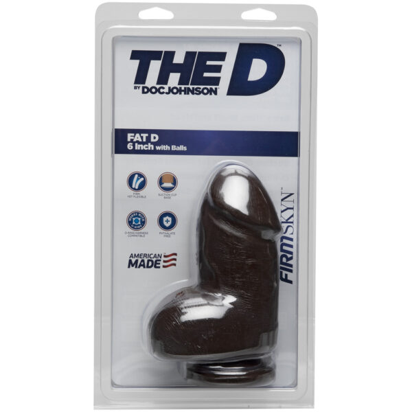 782421073039 The D - Fat D 6" With Balls Firmskyn Chocolate