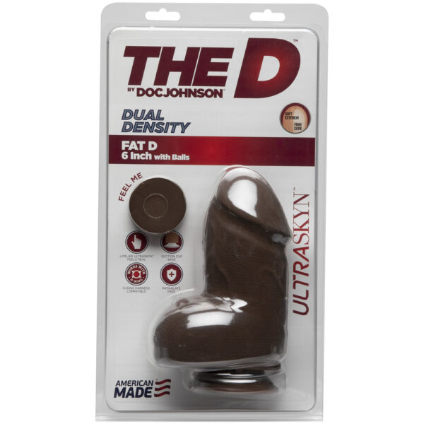 782421073091 The D - Fat D 6" With Balls Ultraskyn Chocolate