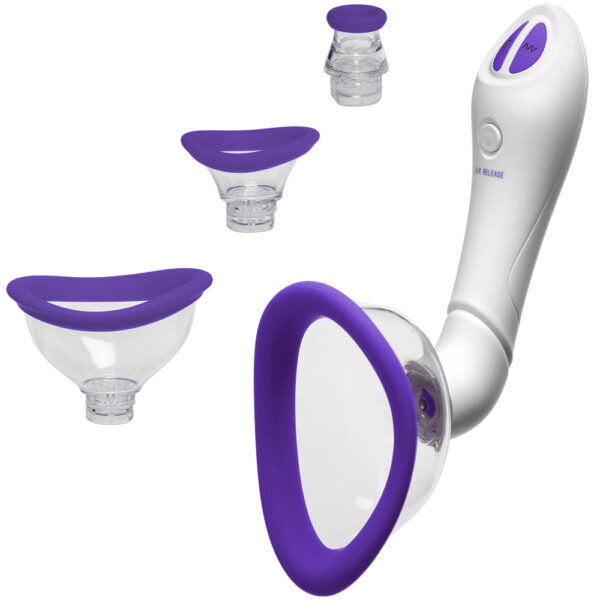 782421077723 3 Bloom Intimate Body Pump Automatic Vibrating Rechargeable Purple/White