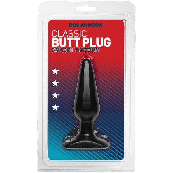 782421110604 Classic Butt Plug - Smooth - Medium Black