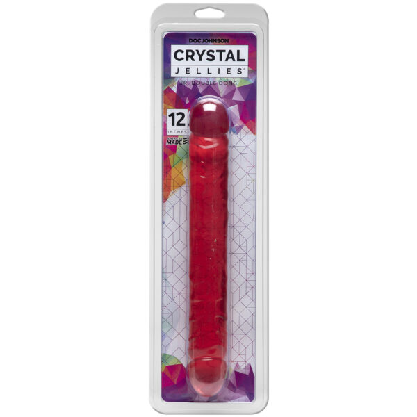 782421123901 Crystal Jellies - 12" Jr. Double Dong Pink