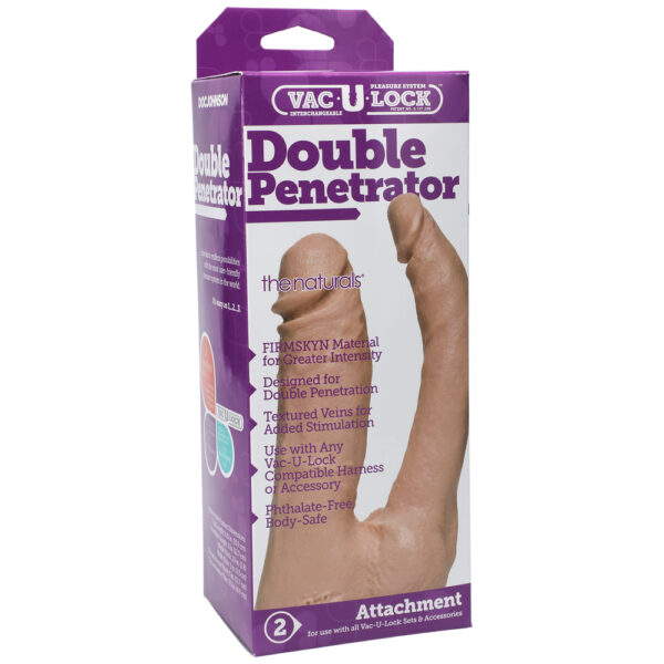 782421153809 Vac-U-Lock - Double Penetrator - The Naturals Vanilla